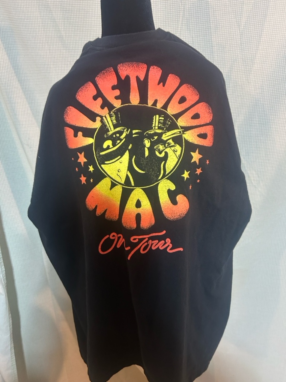 Fleetwood Mac Women's Black On Tour Graphic Tee - Vibrant Yellow & Orange Print